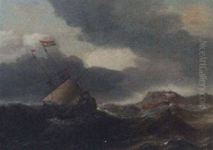 Shipping In A Swell by Ludolf Backhuysen the Elder