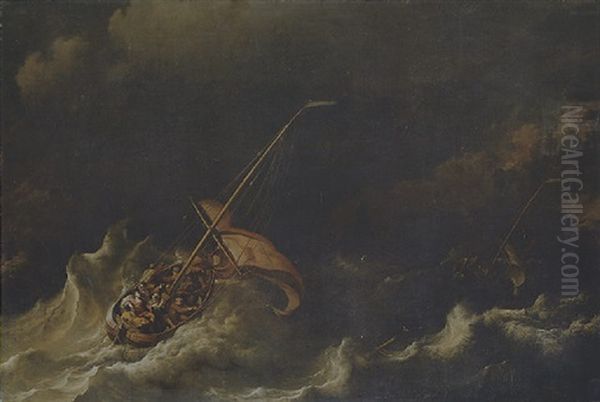 Christ In The Storm On Lake Galilee by Ludolf Backhuysen the Elder