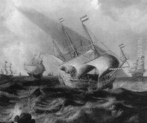 Vaisseaux Sur Une Mer Agitee Vaisseaux Sur Une Mer Agitee