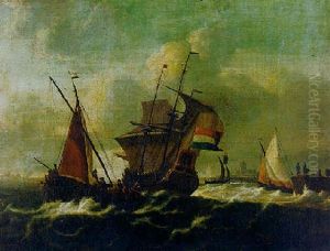 Shipping In Rough Seas by Ludolf Backhuysen the Elder