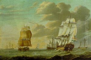 Shipping In Choppy Seas by Ludolf Backhuysen the Elder