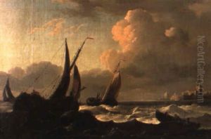 Marin Med Segelfartyg by Ludolf Backhuysen the Elder