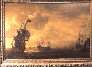 Vaisseaux Hollandais Arrivant En Bord De Cote by Ludolf Backhuysen the Elder