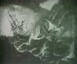 Storm At Sea by Ludolf Backhuysen the Elder