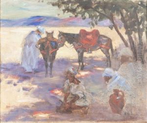 Bedouins With Donkeys