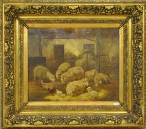 Moutons A La Bergerie by Francois Backvis