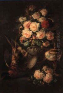 Nature Morte Au Nautile, Au Bouquet De Fleurs Et Au Faisan