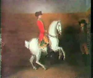 Portrait Equestre De Monsieur Berger De Renens by Louis Albert Guillain Bacler d'Albe