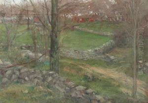 Country Estate View Through The Trees by Charles Roswell Bacon