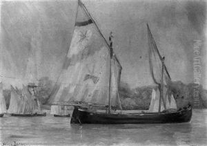 Boats On The Canal by Henry Bacon