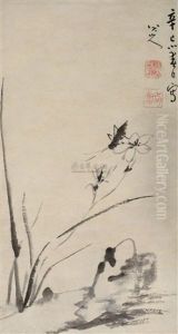 Grasshoppers And Orchids by Bada Shanren