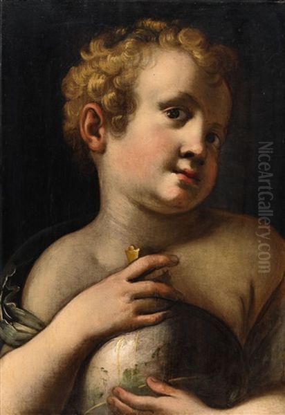 The Christ Child With An Imperial Orb (+ The Young Saint John The Baptist With A Lamb; 2 Works) - view 1