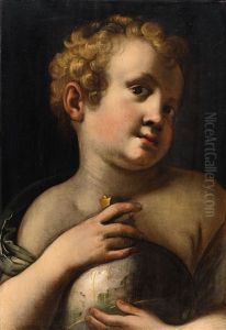 The Christ Child With An Imperial Orb (+ The Young Saint John The Baptist With A Lamb; 2 Works) by Sisto Badalocchio