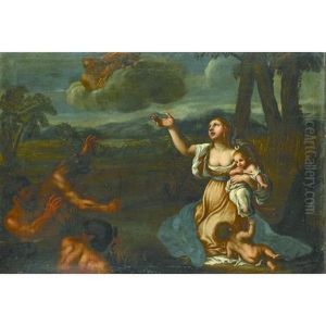 Latona And The Lycian Peasants by Sisto Badalocchio