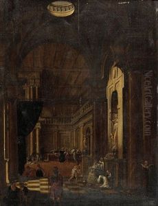 Scene De Sacrifice Dans Une Architecture by Hans Jurriaensz van Baden