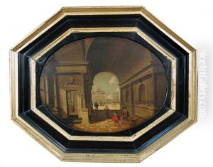 Interior Scene With Figures by Hans Jurriaensz van Baden