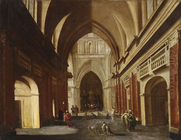 A Pagan Sacrifice In A Temple - view 1