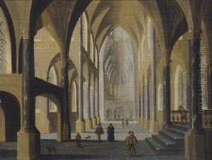 Inneres Einer Gotischen Kirche by Hans Jurriaensz van Baden