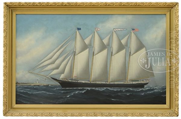 Portrait Of The Four Mast Schooner Charles K Schull - view 1
