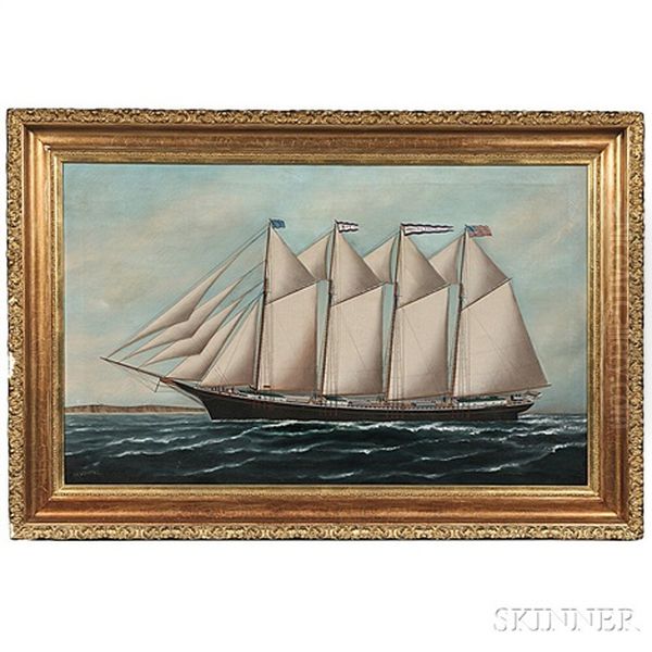 Portrait Of The Schooner Thomas S. Dennison - view 1