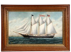 Portrait Of Three-mast Schooner Jose Olaverri