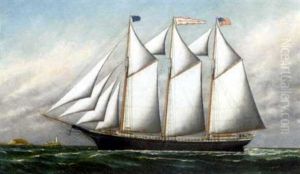 The Clipper Ship "annie L. Henderson" by Solon Francis Montecello Badger