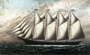 "mary Ehg Dow" - A Barkentine Square Rigger