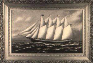 Portrait Of American Schooner 'charles G. Endicott' by Solon Francis Montecello Badger
