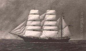 The American Bark 'h.g. Johnson' by Solon Francis Montecello Badger