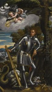 Saint George And The Dragon by Antonio Badile