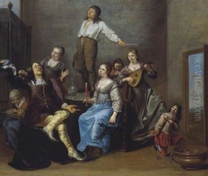 Frohliche Gesellschaft Bei Musik Und Spiel Frohliche Gesellschaft Bei Musik Und Spiel