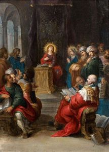 Le Christ Parmi Les Docteurs De La Loi by Cornelis de Baellieur
