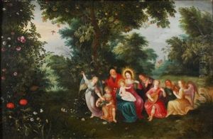 La Sainte Famille Entouree D'anges Musiciens