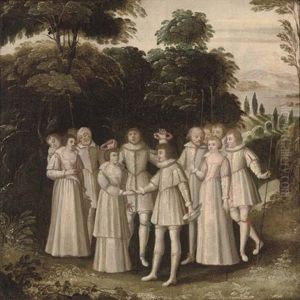 A Wooded Landscape With A Marriage Ceremony A Wooded Landscape With A Marriage Ceremony