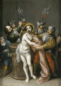 Christus An Der Geiselsaule (+ Die Entkleidung Christi; Pair) by Cornelis de Baellieur