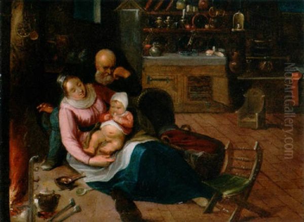 The Holy Family In A Kitchen Interior - view 1