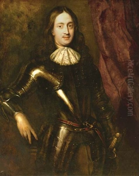 Portrait Of A Gentleman Standing In Armor - view 1