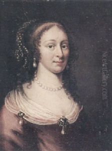 A Portrait Of A Lady With Pearls In Her Hair