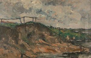 Fluslandschaft Mit Kuhen by Fritz Baer