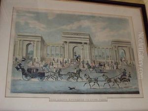 The Grand Entrance To Hyde Park by Charles James Adams