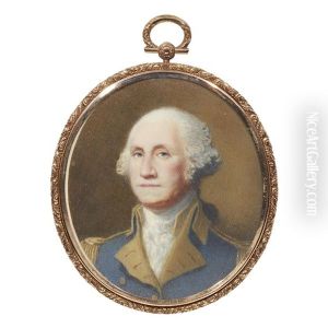 Portrait Miniature Of George Washington In Uniform, Circa 1900