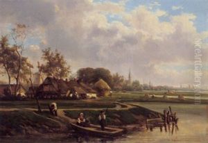 Hollandishces Dorfmotiv by Felix de Baerdemaeker