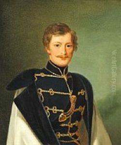 A Pair Of Portraits by Emilius Ditlev Baerentzen