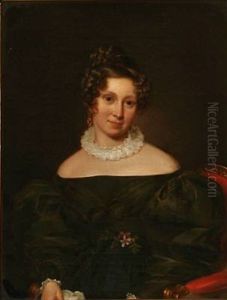 Portrait Of Edel Caroline Leth by Emilius Ditlev Baerentzen