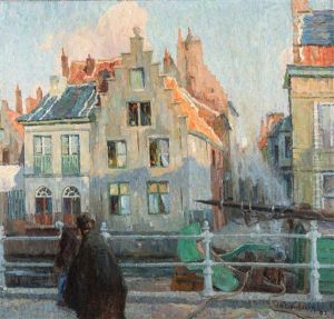 Quai De La Grue A Gand by Albert Baertsoen