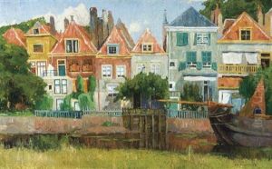 Maisons Le Long Du Canal, Hollande by Albert Baertsoen