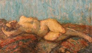Femme Nue Allongee by Emile Baes