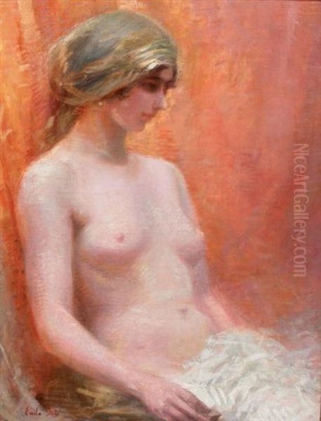 Femme Assise, Le Buste Decouvert - view 1