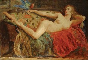Femme A La Peruche by Emile Baes