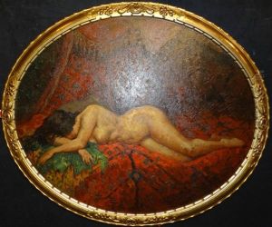 Nu Feminin Allonge by Emile Baes